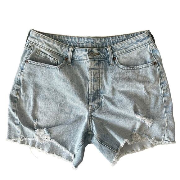 Old Navy High Rise Curvey OG Straight Shorts Women's 12 Blue Denim Festival - Picture 1 of 6